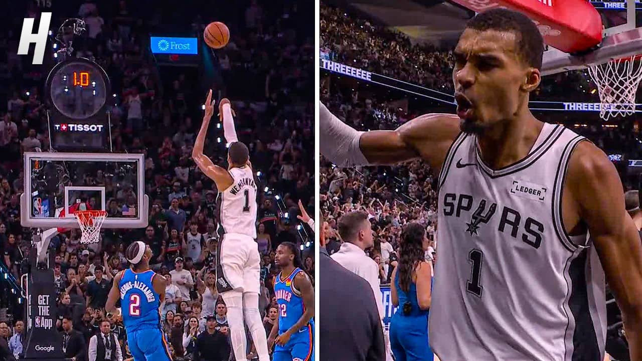 Wemby SHOCKS OKC with HALF COURT BUZZER BEATER in Game 4 👀🔥