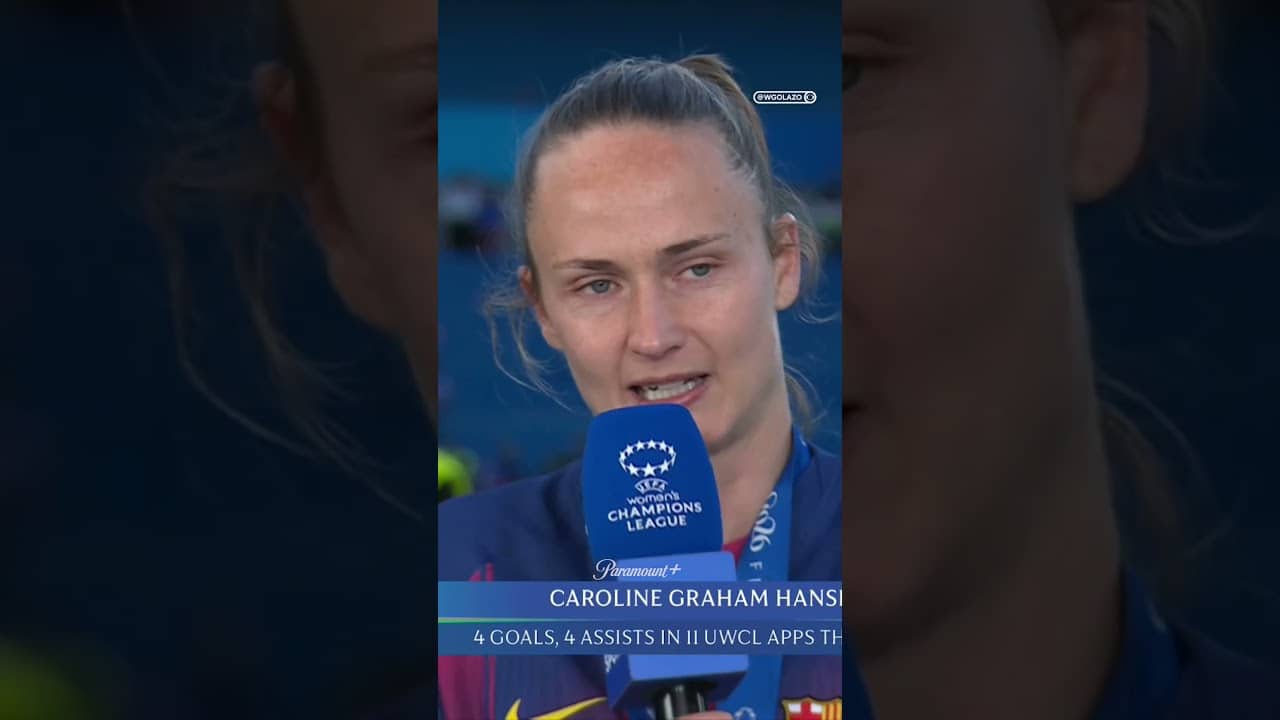 Caroline Graham Hansen on the surreal feeling of winning a UWCL title in her hometown 🥺