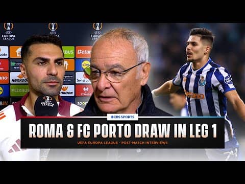“THAT’S FOOTBALL” Roma manager Claudio Ranieri speaks on decision leading to FC Porto goal 🗣️