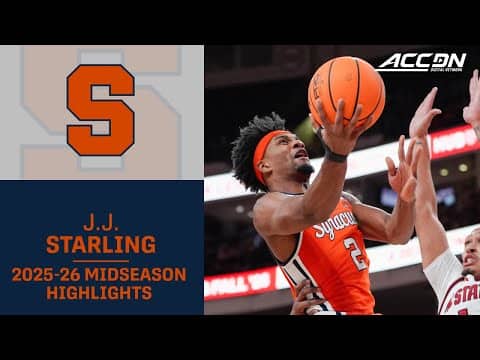Syracuse G J.J. Starling Midseason Highlights | 2025-26 ACC Men's Basketball
