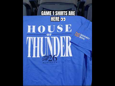 Get ready to suit up, OKC ⚡️ Game 1 shirts from MidFirst Bank are here 👕Represent the City.