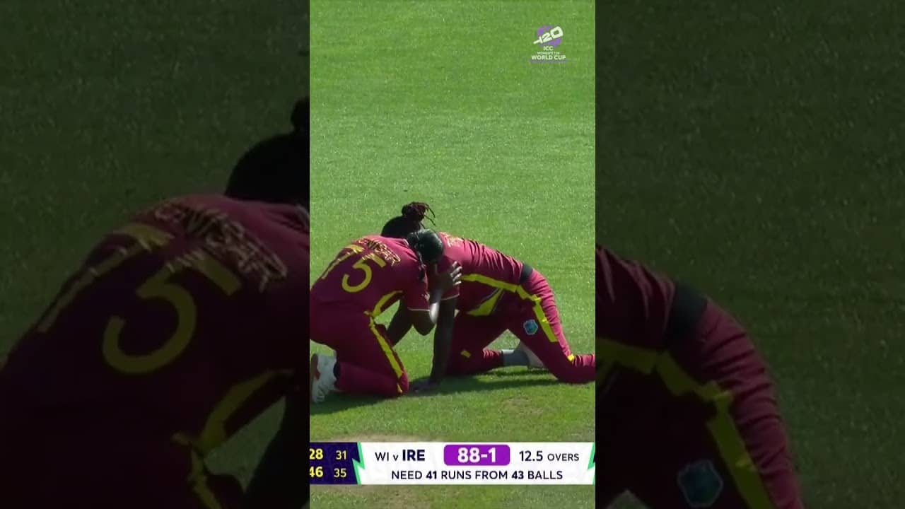 West Indies have the wicket they needed to disrupt Ireland's momentum 💪 #T20WorldCup