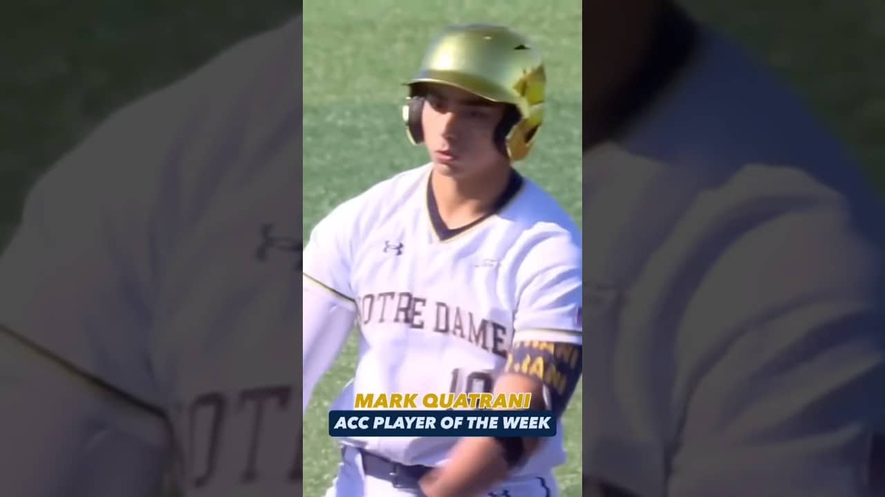 Your ACC Player of the Week ☘️ #notredame #collegebaseball #ncaabaseball #baseball #sports