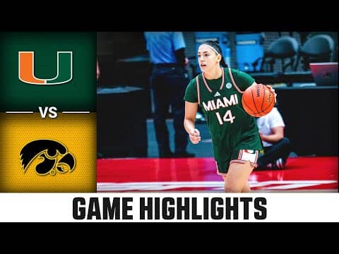 Miami vs. Iowa Game Highlights | 2025-26 ACC Women's Basketball