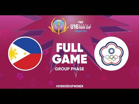 LIVE - Philippines v Chinese Taipei | FIBA U16 Women's Asia Cup 2025 - Division A