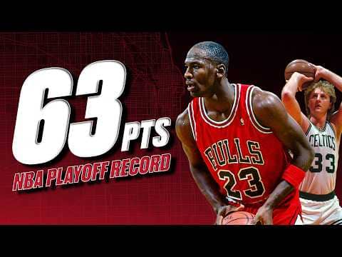 Michael Jordan broke the NBA Playoff scoring record in his SECOND SEASON (April 20, 1986)