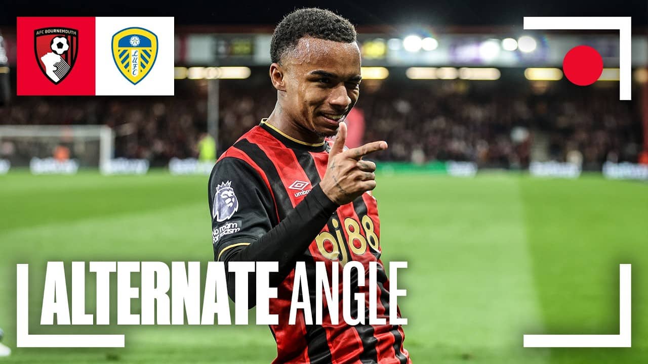 Kroupi and Rayan goals and celebrations in Leeds draw from pitchside view  | Alt Angle