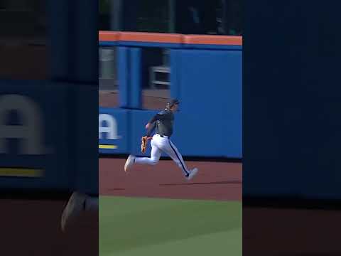 AJ Ewing makes the impressive running catch 🔥 #mlb #baseball #mets #sports #highlights