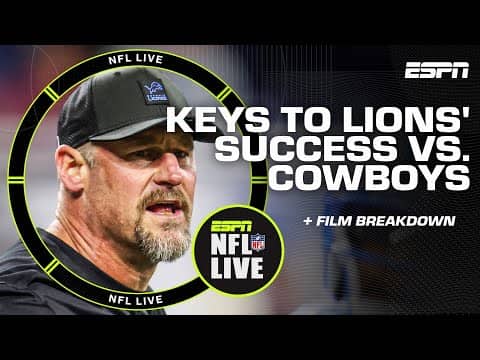 How Lions' defense DISMANTLED Cowboys on TNF 👀 + Film breakdown of Gibbs-St. Brown tandem | NFL Live