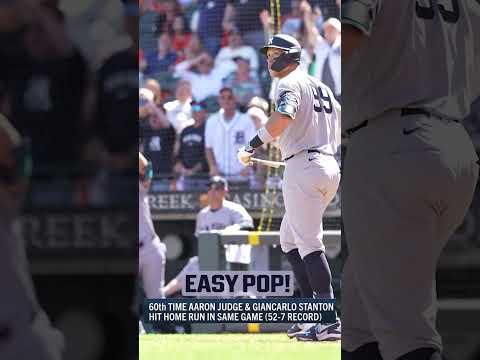 What all Yankees fans like to see: Aaron Judge and Giancarlo Stanton homers! 💪