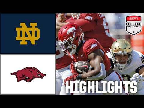 Notre Dame Fighting Irish vs. Arkansas Razorbacks | Full Game Highlights | ESPN College Football