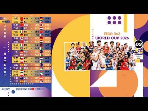 LIVE 🔴 FIBA 3x3 World Cup 2026 | Day 1 - Session 1 | #3x3Basketball