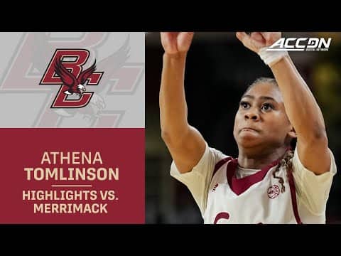 BC Guard Athena Tomlinson Highlights vs. Merrimack