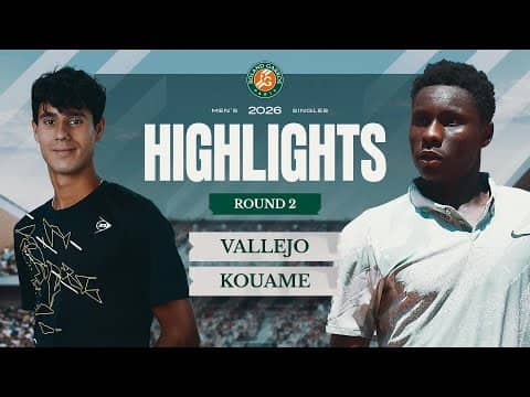 Adolfo Daniel Vallejo vs Moise Kouame | Round 2 Highlights | Roland-Garros 2026