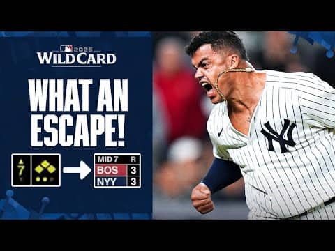 FULL INNING: Yankees get out of bases-loaded jam without the Red Sox scoring a run 😲