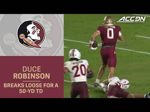 FSU's Duce Robinson Breaks Loose For A 50-Yd Touchdown