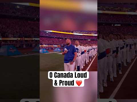 O Canada at Rogers Centre never gets old, especially on Opening Night 💙 #Toronto #BlueJays