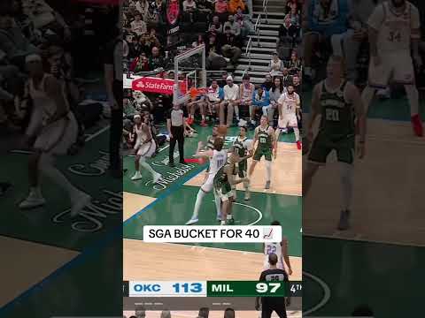 SGA gets inside for 2️⃣, putting him at 40pts on the night ❗️