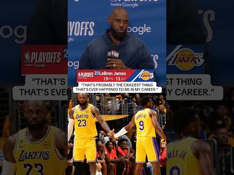 LeBron on sharing the floor with Bronny in a playoff game 🙌