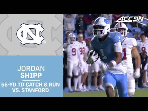 UNC WR Jordan Shipp Breaks Open 55-yd TD