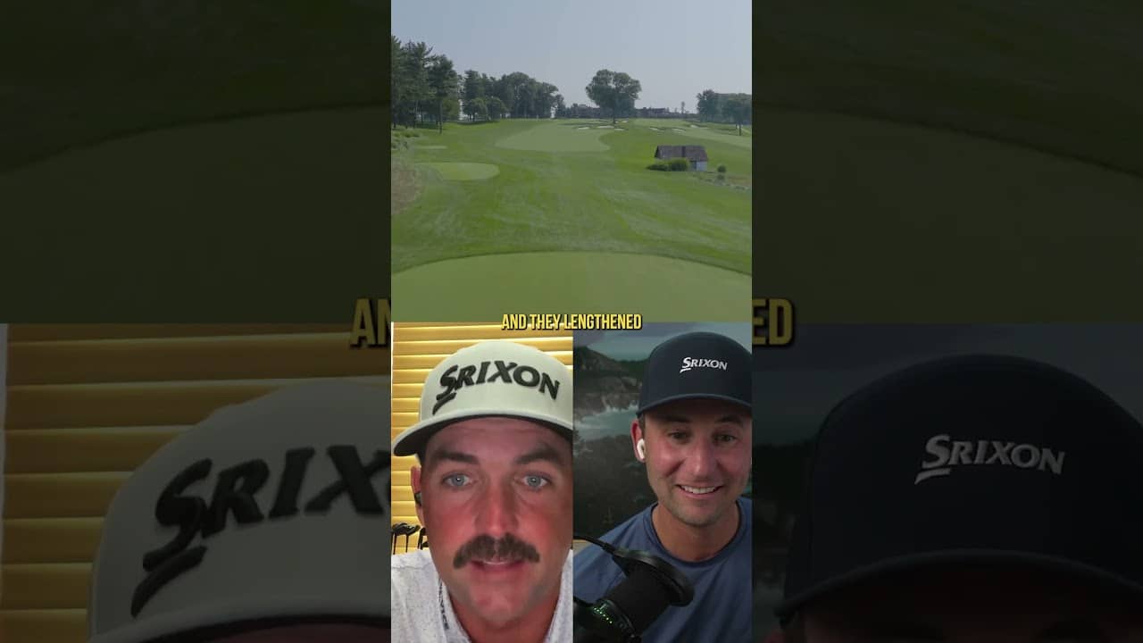 Keegan Bradley on the brutal uphill 18th at Aronimink #golf #pgatour #pgachampionship