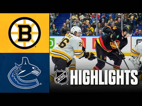 Bruins vs. Canucks | NHL Highlights | January 03, 2026
