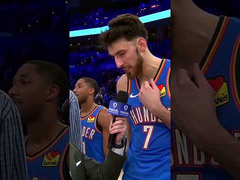 Whole squad went to work for the win 💼 Chet checks in with Nick Gallo postgame 🤝