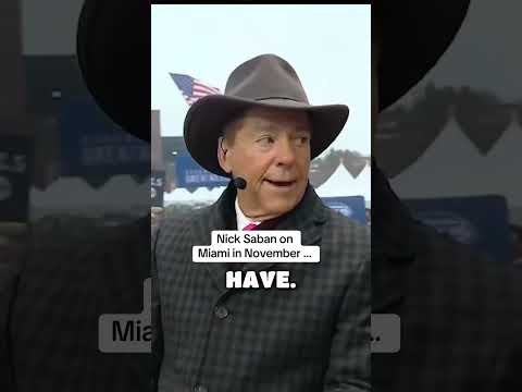 Nick Saban knew Miami would make some noise in the CFP 🙌