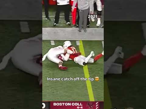 How did he react that fast 🤯 #bostoncollege #accfootball #collegefootball