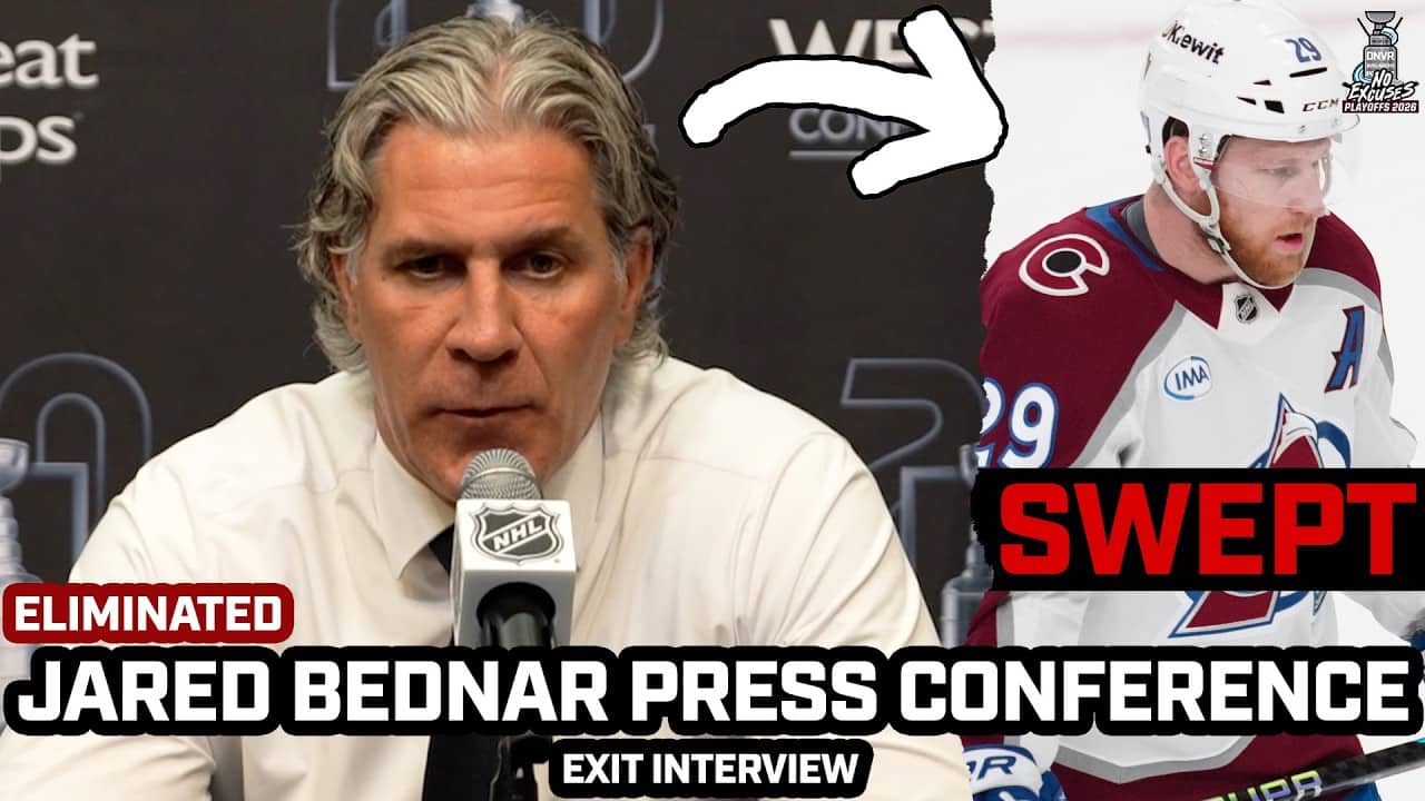 Jared Bednar PRAISES Vegas & More After Avs Get STUNNED & SWEPT in Round 3 of the Playoffs