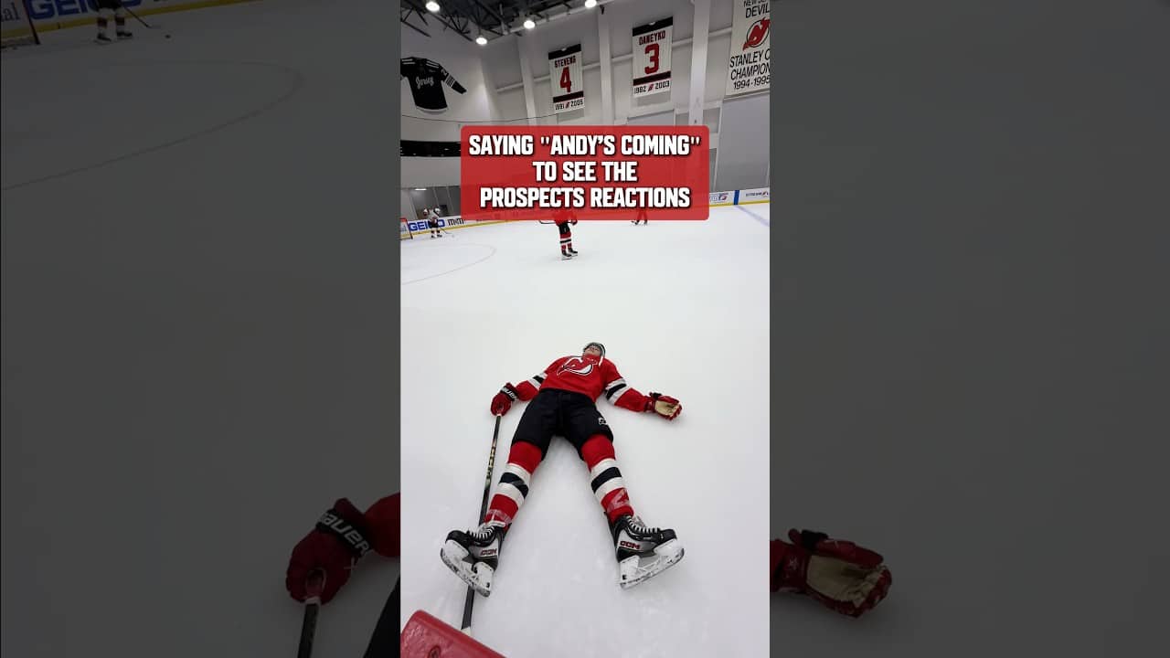 Woody and Buzz approved. #shorts #njdevils #developmentcamp #nhl #toystory #buzzlightyear #woody