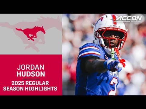 Jordan Hudson 2025 Regular Season Highlights | SMU Wide Receiver