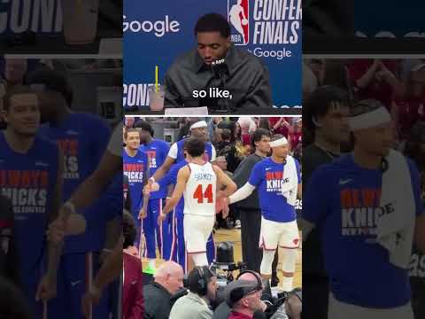 Donovan Mitchell reacts to Knicks fan support on the road in Cleveland