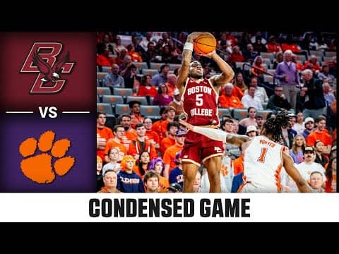 Boston College vs. Clemson Condensed Game | 2025-26 ACC Men’s Basketball