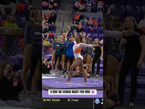 We’re going to miss Brie’s dance parties in LJC 🥹 #clemson #clemsontigers #ncaagymnastics #gymnast