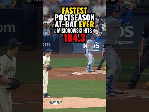 Fastest postseason at-bat EVER! Jacob Misiorowski has a flamethrower 🔥