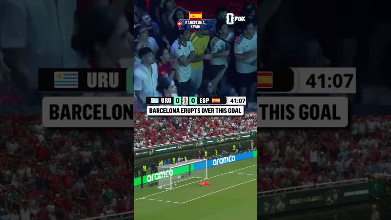 Electric reactions in Barcelona to Spain's goal