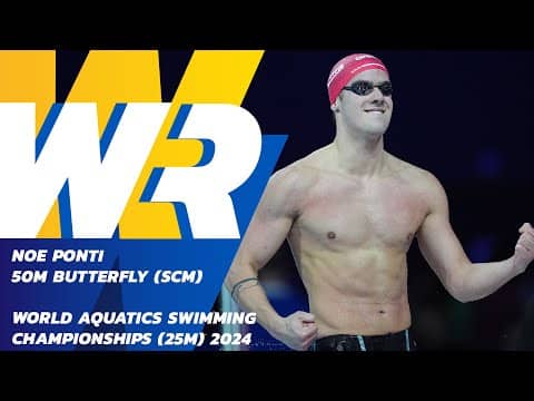🇨🇭 Noe Ponti Smashes His Own 50m Butterfly Short-Course WR! 🏊‍♂️🔥