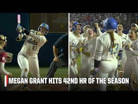 RECORD EXTENDED 🥎 Megan Grant CRUSHES her 42ND HOME RUN of the season | ESPN College Softball