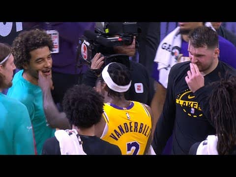 Jarred Vanderbilt POKES Jeremy Sochan in the Face After the Game 👀