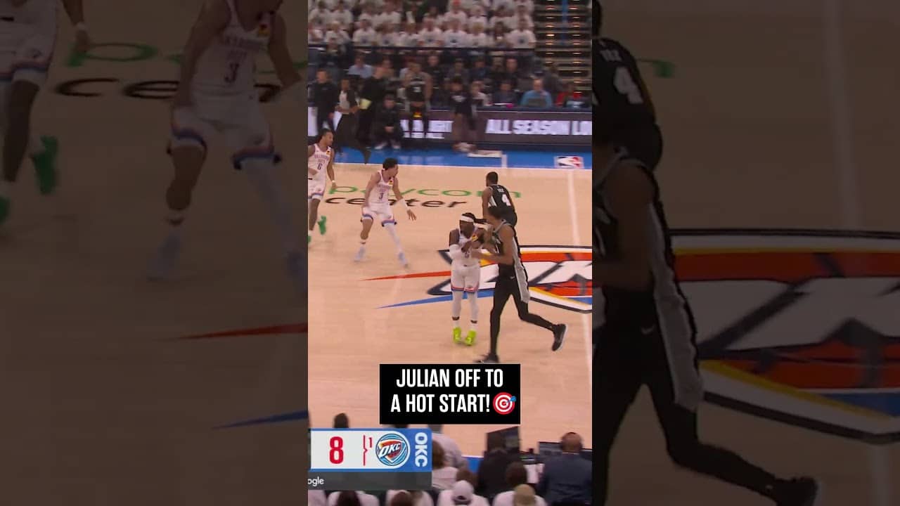 JU COOKING EARLY 🔥 #spurs #nba #playoffs #julianchampagnie
