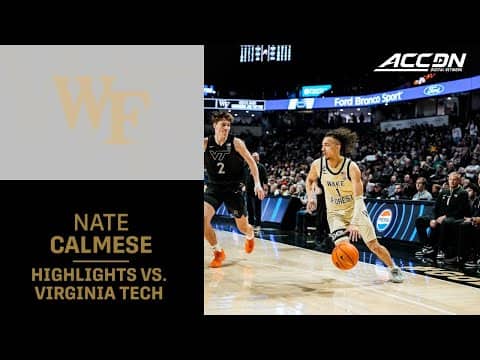 Wake Forest's Nate Calmese Unstoppable In Big Win