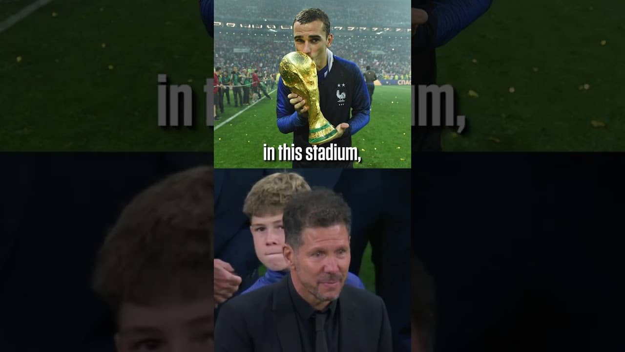 Antoine Griezmann speaking directly to Diego Simeone