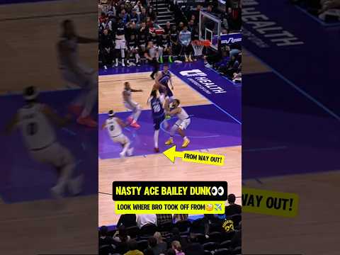 Ace Bailey DOUBLE JUMPED for the Dunk👀