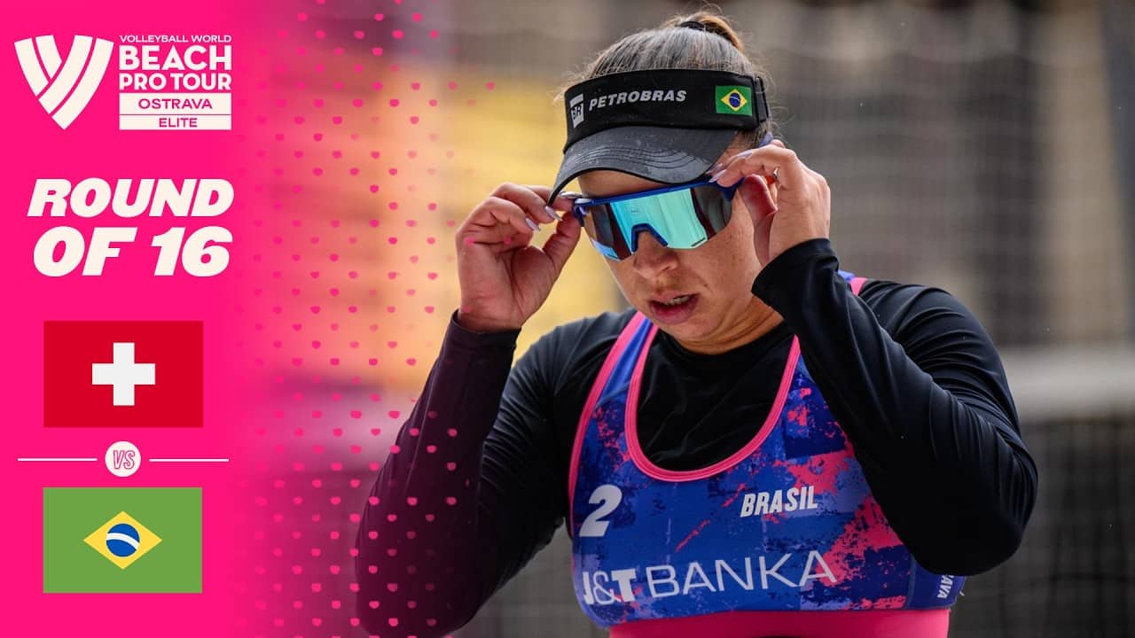 Hüberli/Brunner vs. Carol/Rebecca - Round of 16 Highlights | Ostrava 2026 #BeachProTour