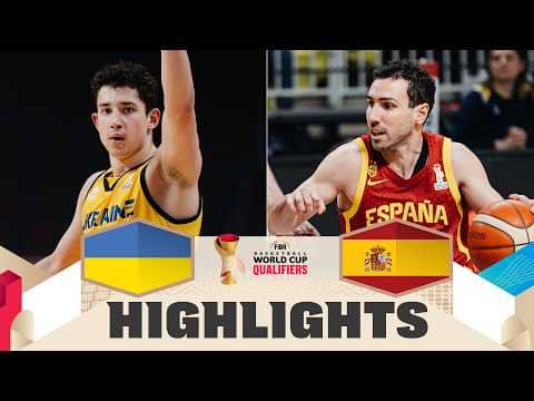 Ukraine 🇺🇦 v Spain 🇪🇸 | Highlights | FIBA Basketball World Cup 2027 European Qualifiers
