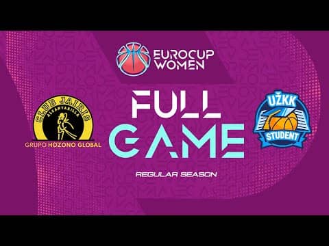 LIVE - Hozono Global Jairis v UZKK Student | EuroCup Women 2025-26 | Regular Season