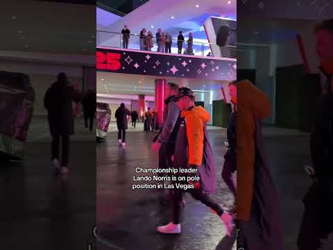 Lando after taking pole in Las Vegas ✨