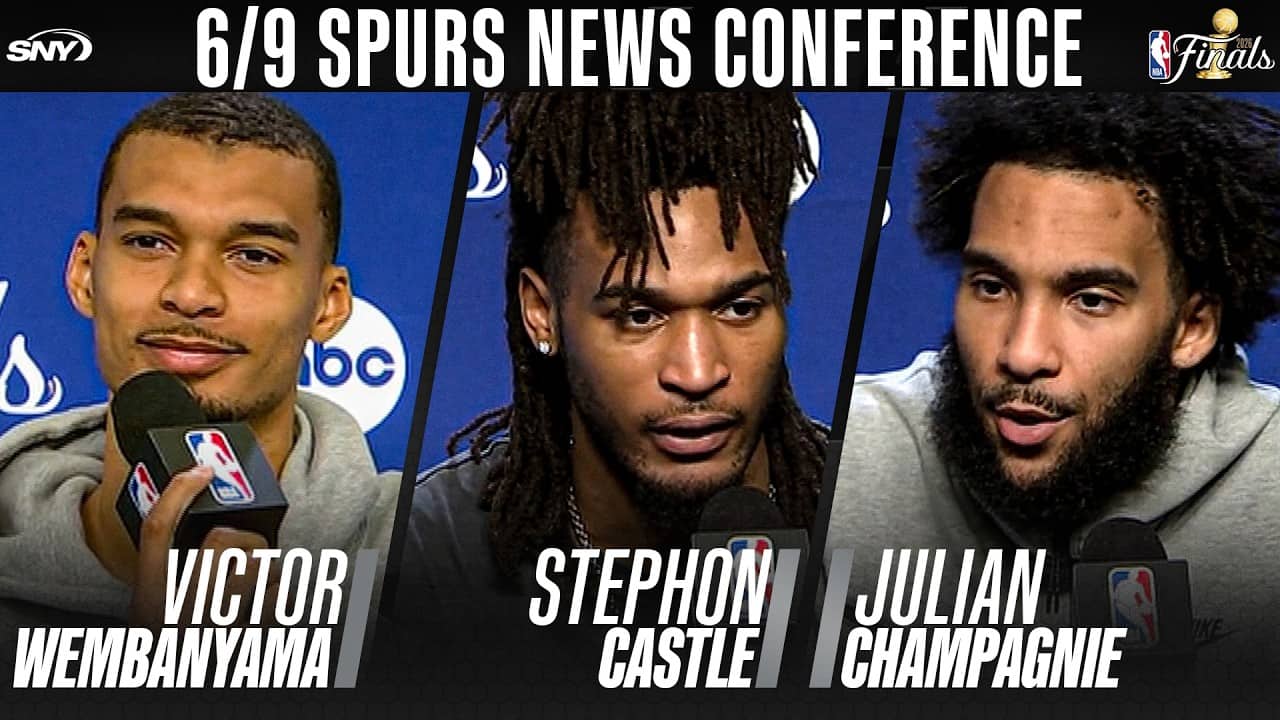 Victor Wembanyama, Stephon Castle, Julian Champagnie on grabbing Game 3 win from Knicks at MSG