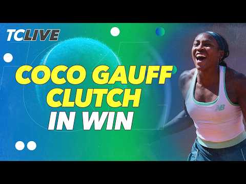 Coco Gauff Saves Match Point in Victory to Reach Rome QFs | TC LIve
